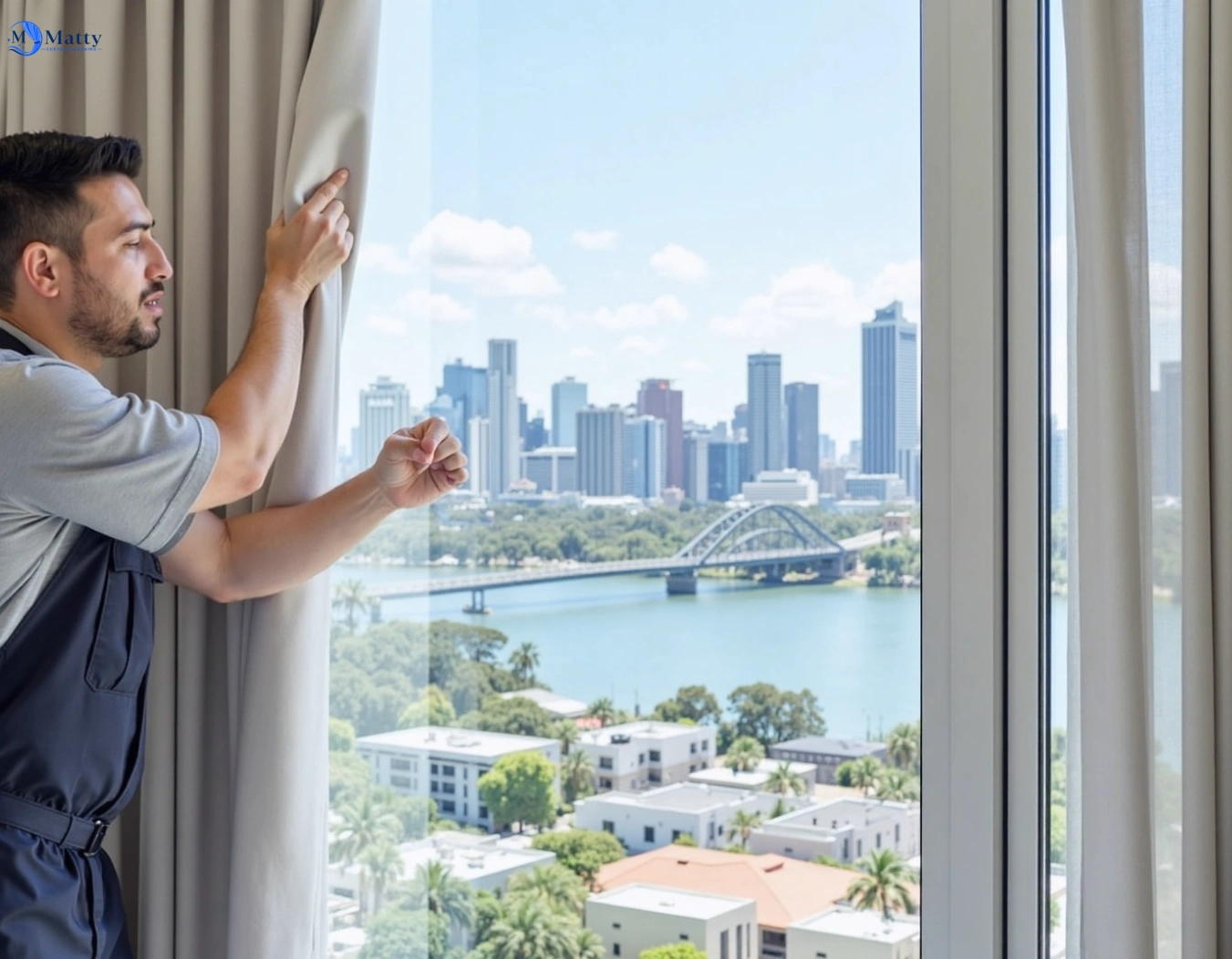 Professional curtain steam cleaning service gwynneville-nsw QLD by Matty Curtain Cleaning