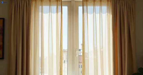 Dull dusty drapes in gwynneville-nsw before professional cleaning